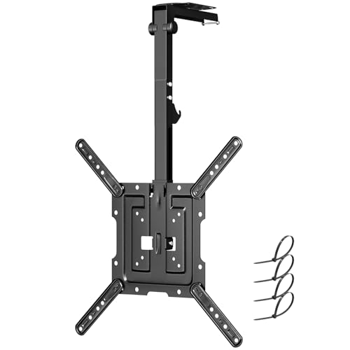 TV-Deckenhalterung schwenkbar für Fernseher 23-55 Zoll - Klappbar Höhenverstellbar Deckenhalterung für Flachdach oder Dachschrägen, Max Traglast 20 kg, Max VESA 400x400 mm TV-Deckenhalterung schwenkbar für Fernseher 23-55 Zoll - Klappbar Höhenverstellbar Deckenhalterung für Flachdach oder Dachschrägen, Max Traglast 20 kg, Max VESA 400x400 mm