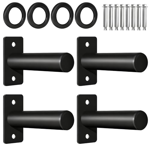 Wall Mounted Weight Plate Holder - Fit 2inch Olympic Weight Plates Protective Rubber Pad (2-inch-4 PACK)