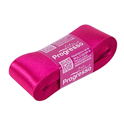 Fitas Progresso CF009 Fita Cetim Simples Face, Rosa, 38 mm