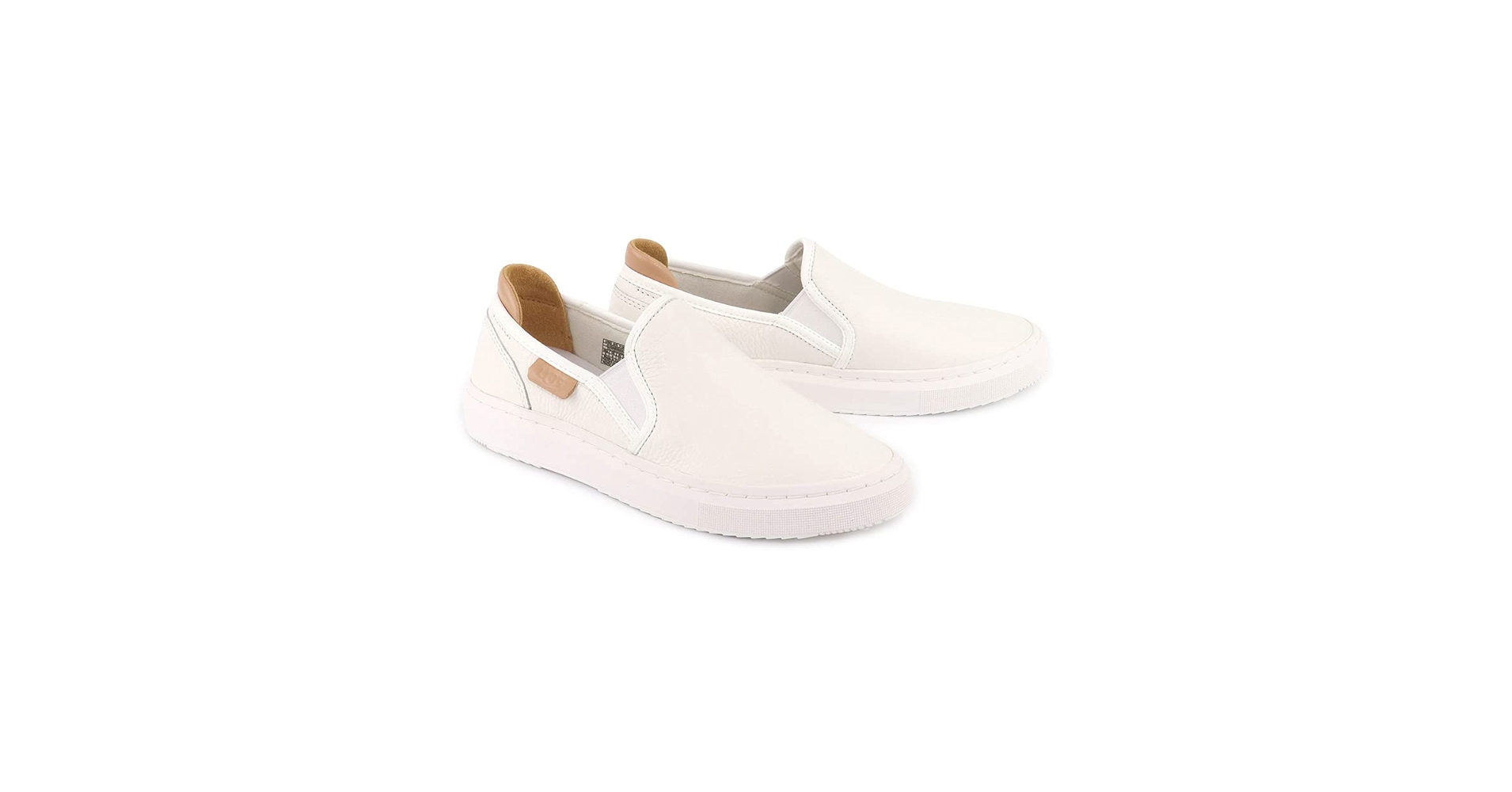 ugg ホワイトレザー　スリッポン UGG アグ ホワイト スリッポン スニーカー レザー 23cm - メルカリ