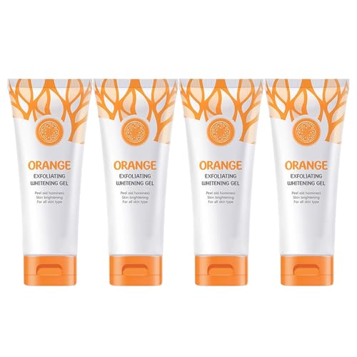 Orange Exfoliate Whitening Gel, Exfoliante Facial Nutritivo Profundo, Exfolia Suavemente Y Calma, Desvanece Las Manchas De La Piel, Para El Hogar, Viajes, 50 g (paquete de 4)