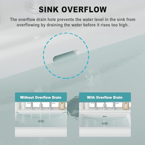 Rectangular Pedestal Sink, Bathroom Pedestal Sink 26 X 20 Inch White Ceramic Pedestal Bathroom Sink with Overflow & 3 Pre-Drilled Holes for 4-Inch Faucets