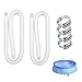 Taixinpower, tubo di ricambio per piscine fuori terra, accessorio per piscina, tubo di ricambio per pompa da piscina e filtro per piscina, facile da installare (2 tubi, 3,2 x 149,9 cm)