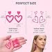 TIESOME 2 Pairs Neon Jewelry for Women, Neon Pink Acrylic Heart Earrings Set, 80s Retro Dangling Neons Earrings for Women, Lightweight Hollow Heart Design, Glow Party Halloween Accessories