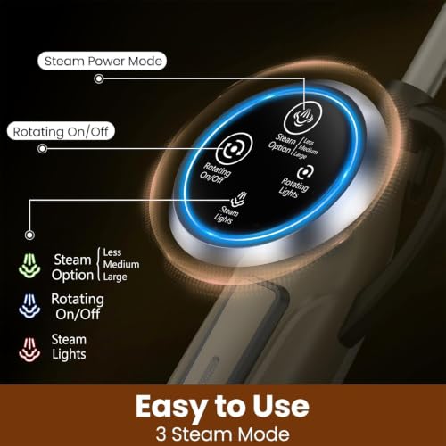 Image of DEVOAC VM6 Scrubbing Steam Mop with Rotating Mop Pads, 10 in 1 Steam Mop, Lightweight Spin Mop & 3 Steam Modes for Hard Floor Laminate Marble Floors (Auster)