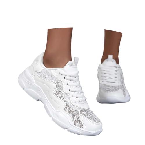 Basket jogging femme respirante et ultra légère avec maille creuse pour le sport