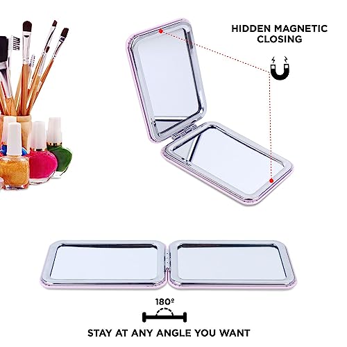 Image of NFI essentials Dressing Table Cosmetic Makeup Mirror with Stand, Rectangle Shape Mirror for Multipurpose Tabletop Vanity Mirror Shaving Mirror Bathroom Mirror Magnifying Mirror Standing Mirror