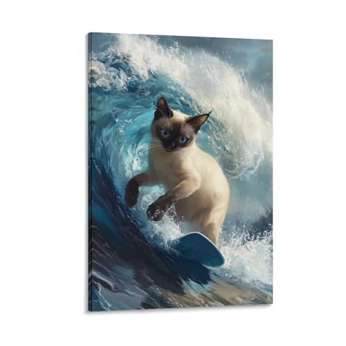Peinture sur toile chat Ragdoll affiche de décoration murale 30x45cm