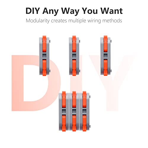 Xalxmaw 50Pcs Lever Wire Connectors, Compact Splice Quick Electrical Connector For 24-12 Awg #TOP3