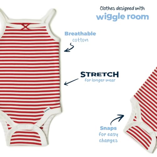 Image of Gerber Baby Girls Multi-Pack Sleeveless Onesies Bodysuit