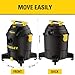 STANLEY 10 Gallon Wet Dry Vacuum, 6 Peak HP Poly Built-in Drain Shop Vac Blower with Powerful Suction, Multifunctional Shop Vacuum W/ 6 Horsepower Motor for Job Site, Garage, Basement, Van, Workshop