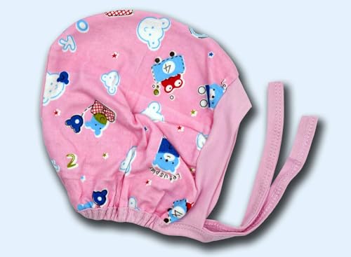 Image of New Born Baby Girls & Boys Hosiery Cotton Double Layer Knot Caps Set Infant Hat Toppi Unisex Baby Kan Topi Pack of 3
