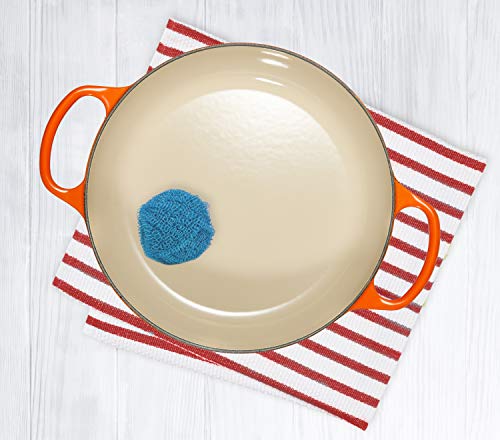 Image of HIC Kitchen Scouring Pad and Dish Scrubbers, Scratch Resistant and Non-Stick, Set of 3, Assorted