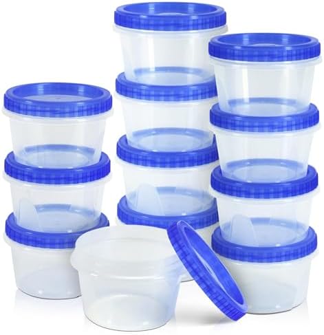Amazon.com: ISUSSER 12 Pack Freezer Containers with Lids, 16 Oz ...