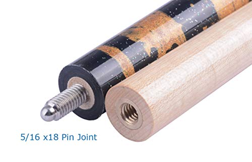 AB Earth Pool Cue Billiards Maple Stick Handmade Painting Design (2nd Generation) Glue on Tip, B33 21oz