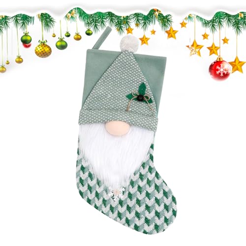 Besreey Calcetines Navidad | Árbol Navidad Duendes Bonitos Calcetines - Bolsa De Dulces para Fiestas Y Festivos para Chimenea Puerta Árbol Pared Jardín