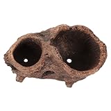 TOYANDONA Vintage Blumentopf Baumstumpf Design Imitation Holzstruktur Kreativer Pflanztopf für...