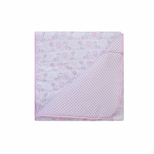 Edredom para Berço Compose Dupla Face, Papi Textil, Rosa, 1. 30Mx85Cm