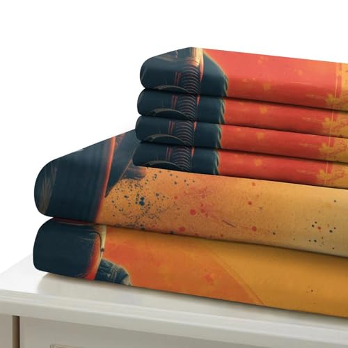 Housse de couette moto fermeture éclair pour lit double 200x200 - 6
