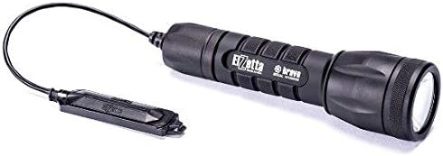 Elzetta B135 Bravo 2-Cell Flashlight with Standard Bezel Ring, High Output AVS Head, Remote Tape Switch with 5" Cable