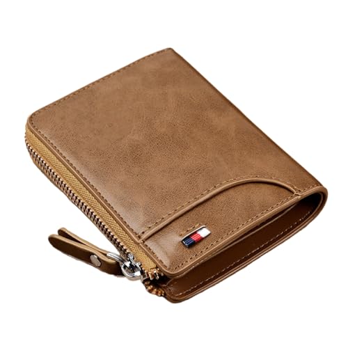 Portefeuille homme brosse antivol kaki pour protéger vos cartes bancaires