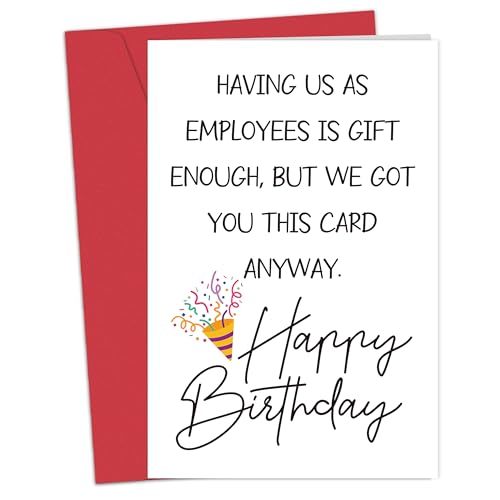Heollaok Sarcastic Employee Boss Birthday Card
