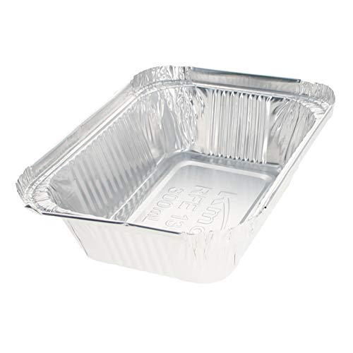 Othmro アルミ皿 アルミ たれ 皿 使い捨て アルミ缶 139*109mm 容量300ml アルミ箔製 アルミバーベキュープレート ブリキ箔ボウル 長方形 銀色 パイ皿 ベーキング ロースト料理用 バーベキュー用 100枚入り