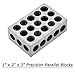 Timunr 5 Pair of Matched 1 x 2 x 3 Accuracy Parallel Blocks, 23-Hole 0.0002 Inch Alloy Steel 123 Parallel Block Set
