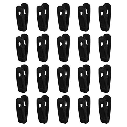 Qihuyi Samt Kleiderbügel Clips - Set mit 20 Stück rutschfesten Klammern für Hosen,Praktisches Wäschezubehör für Kleidung, Hosen, Anzüge, Röcke, Kleider