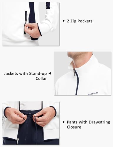 TBMPOY Men's Tracksuits Sweatsuits for Men Sweat Track Suits 2 Piece Casual Athletic Jogging Warm Up Full Zip Sets4