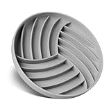 Slowpaw Silicone Slow Feeder Bowls for Dogs and Cats - Wet Food, Suction Cups, Interactive, Reduces Boredom, Anxiety, Anti-Choking, Non-Slip Design (Gray)