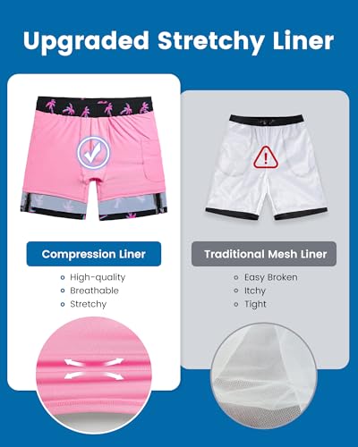 Image of maamgic 2 in 1 Mens Swim Trunks 7 Inch Swim Shorts Swim Suits Board Shorts