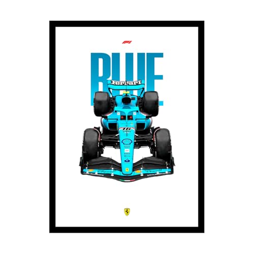 Image of BLINKART Scuderia Ferrari SF-23 CarFramed Posters Gift Items Boys Room Wall Decoration Bedroom Office Studio Synthetic Wood Frame & Acrylic Glass Ready to Hang - 18x12 Inch, (A4 Size) - CAR-256