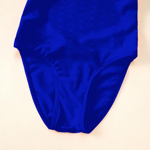 Image of Kids Girls Athletic Swimsuit One Piece Solid Swimwear for Practice and Competition in Black and Navy Bathing Suit