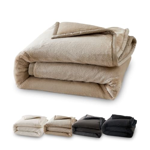 エアロゲル毛布 NERUS 【正規品】エアロゲル 毛布 ブランケット 厚手 宇宙服素材 6層 毛布 シングル セミダブル ダブル クイーン 極暖 あったか もうふ 暖かい エアロゲル毛布 保温 JST0031 (ベージュ, セミダブル)