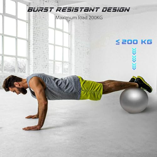 Image of 9 Inch Exercise Pilates Ball Mini Exercise Barre Ball for Yoga,Stability Exercise Training Gym Anti Burst and Slip Resistant Balls Physical Therapy Improves Balance, Core Strength