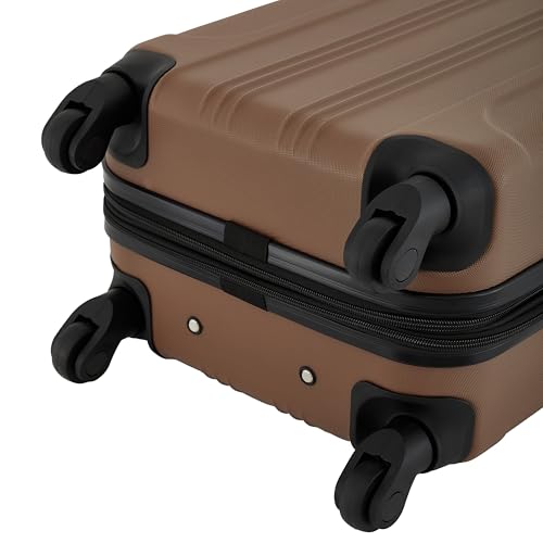 Travelers Club HS-20720-EX-210N Chicago Hardside Expandable Spinner Luggage, Rum Caramel, 20 Inch Carry-On thumb #7