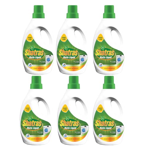 Image of SHATRAS Front Load Washing Machine Matic Liquid Detergent | Specially designed for Tough Stain Removal on Laundry in Washing Machines (Green 6)