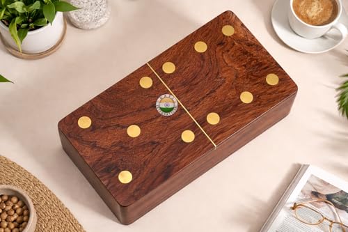 Juego de Dominó de Madera Hecho a Mano con Caja miniatura 3