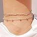 ChicSilver Ankle Bracelets for Women Herringbone Anklet 925 Sterling Silver Ankle Bracelet for Women Dainty Waterproof Womens Anklets