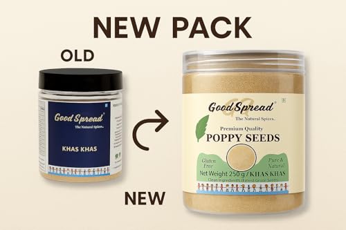 Image of GoodSpread Natural Poppy Seeds 250 gm - Grade A Khas Khas for Health & Wellness | 100% Organic & Nutrient-Rich