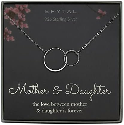 EFYTAL Mother Daughter Necklace 