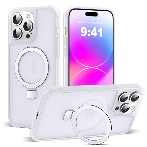 SKYLMW Compatible with iPhone 14 Pro Case with Stand,Translucent