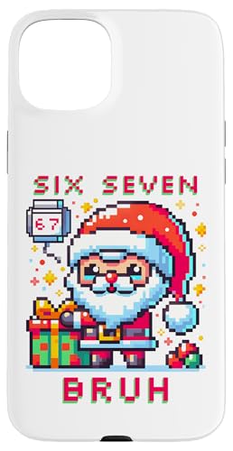 67 Six Seven Bruh Pixel Christmas 6 7 Meme Men Women Kids X}zP[X iPhone 15 Plus p