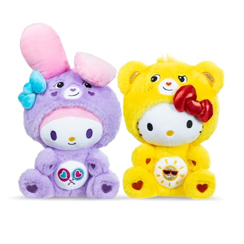 Care Bears x Hello Kitty Plush 2 Pack - Hello Kitty as Funshine Bear & My Melody as Share Bear - Image 2