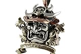 Samurai Luchador Máscara myringshop Samurai Luchador Cabeza Máscara Colgante de Plata