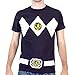 The Power Rangers Black Rangers Costume Adult T-shirt Tee Small
