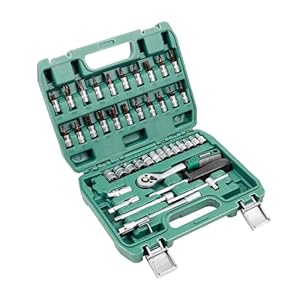 SPARTAN By Mechtec 46 In 1 PCs Socket Set & Screwdriver Tool Kit Wrench Set Multi-Purpose Combination Bits With Storage Case For Home & Industrial Use, Garage (Pack Of 1)