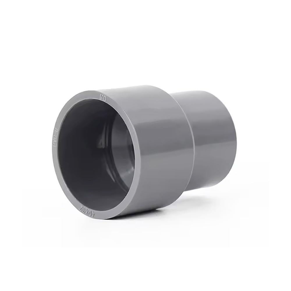 PVC Water Pipe Reducing Coupling, Grey Environmental PVC Material, Irrigation & Aquarium Tank Fittings, 1PC(50x25mm)