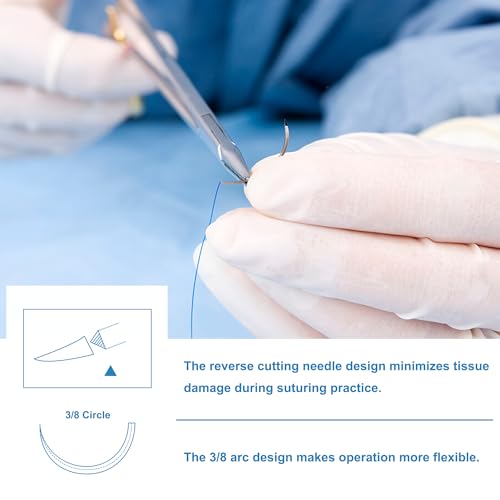 Image of Suture Practice Thread and Needles for Medical Students Training Only (40 Mixed)